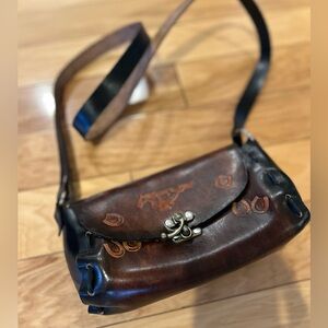 Handcrafted Hard Leather Crossbody Purse